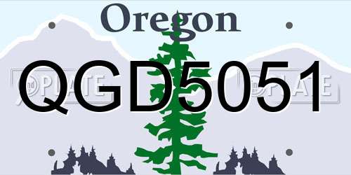 QGD5051 Oregon License Plate