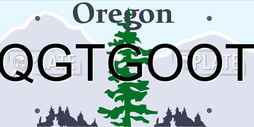QGTGOOT Oregon License Plate