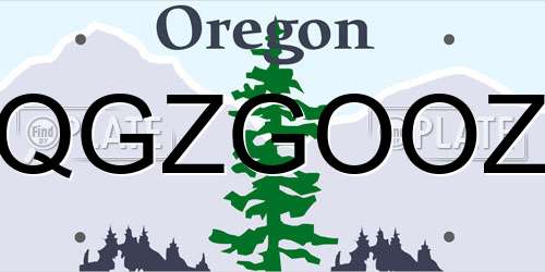 QGZGOOZ Oregon License Plate