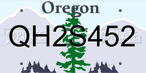 QH2S452 Oregon License Plate