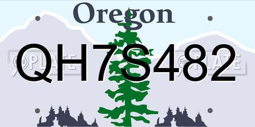 QH7S482 Oregon License Plate