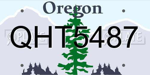 QHT5487 Oregon License Plate