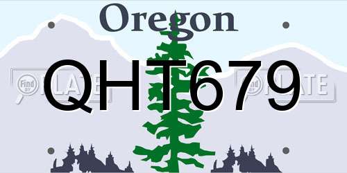 QHT679 Oregon License Plate
