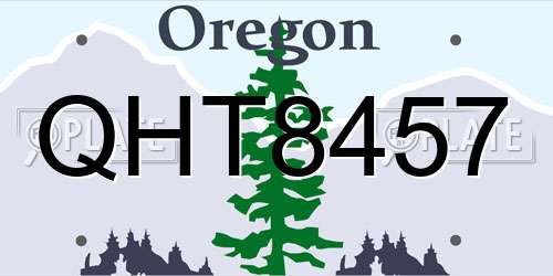 QHT8457 Oregon License Plate