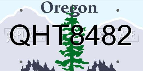 QHT8482 Oregon License Plate