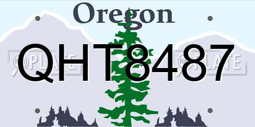 QHT8487 Oregon License Plate