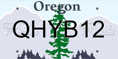 QHYB12 Oregon License Plate