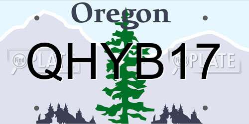 QHYB17 Oregon License Plate