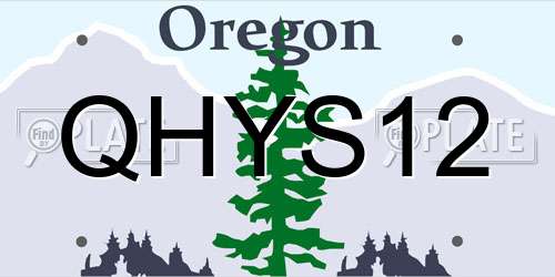 QHYS12 Oregon License Plate