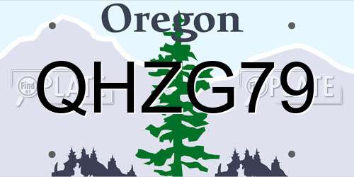 QHZG79 Oregon License Plate