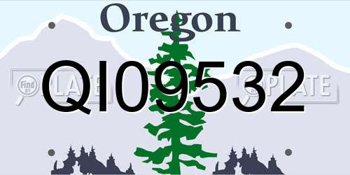 QI09532 Oregon License Plate