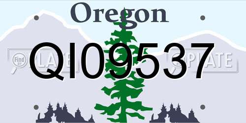 QI09537 Oregon License Plate