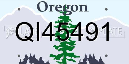 QI45491 Oregon License Plate