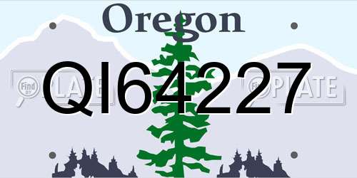 QI64227 Oregon License Plate
