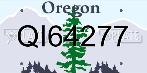 QI64277 Oregon License Plate