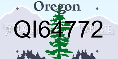 QI64772 Oregon License Plate