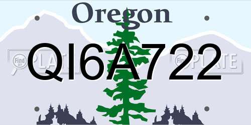 QI6A722 Oregon License Plate
