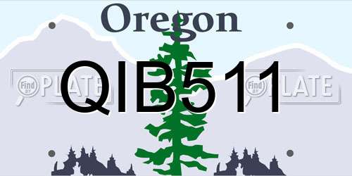 QIB511 Oregon License Plate