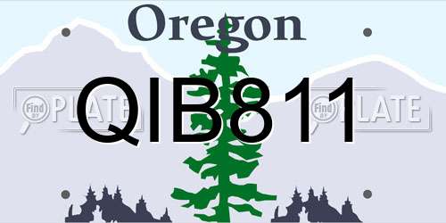QIB811 Oregon License Plate
