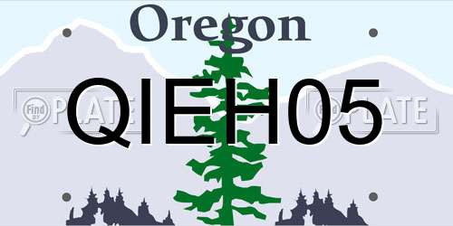 QIEH05 Oregon License Plate