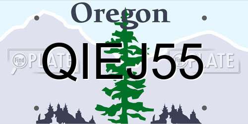 QIEJ55 Oregon License Plate