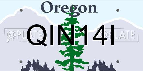 QIN14I Oregon License Plate