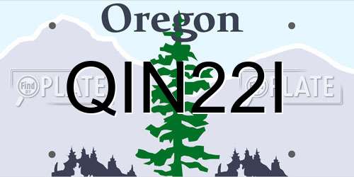 QIN22I Oregon License Plate