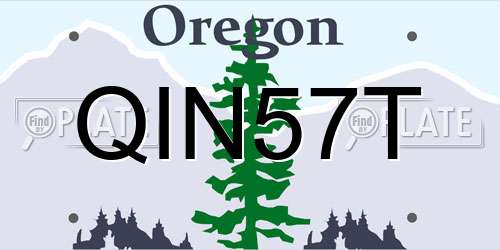 QIN57T Oregon License Plate
