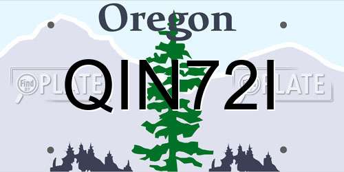 QIN72I Oregon License Plate