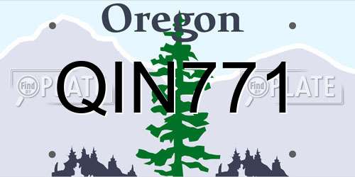 QIN771 Oregon License Plate