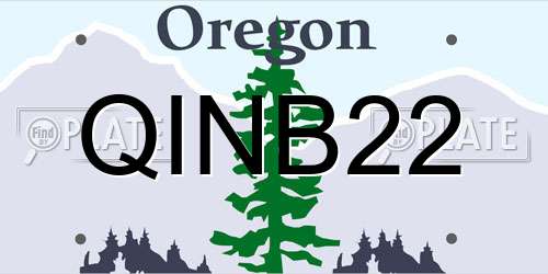 QINB22 Oregon License Plate