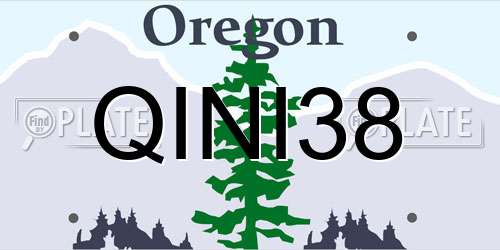 QINI38 Oregon License Plate