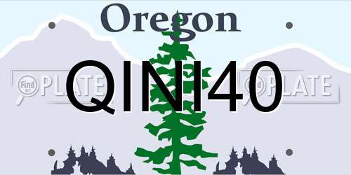 QINI40 Oregon License Plate