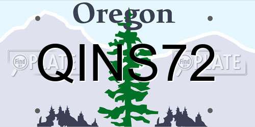 QINS72 Oregon License Plate