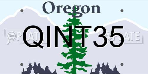 QINT35 Oregon License Plate
