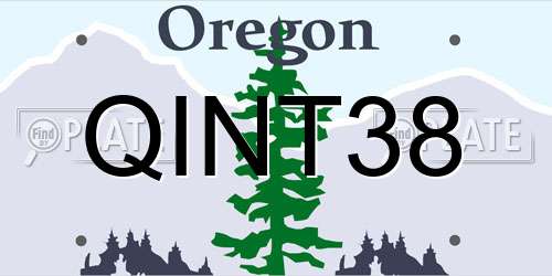 QINT38 Oregon License Plate