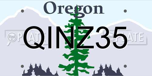 QINZ35 Oregon License Plate