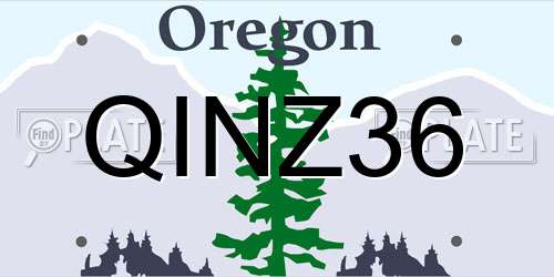 QINZ36 Oregon License Plate