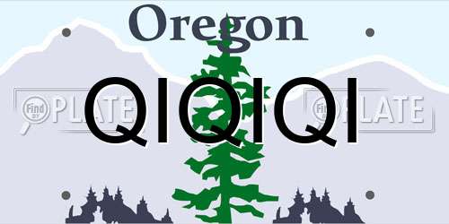 QIQIQI Oregon License Plate