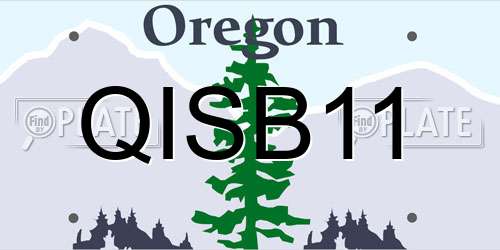 QISB11 Oregon License Plate