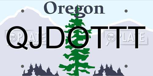 QJDOTTT Oregon License Plate