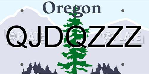 QJDQZZZ Oregon License Plate