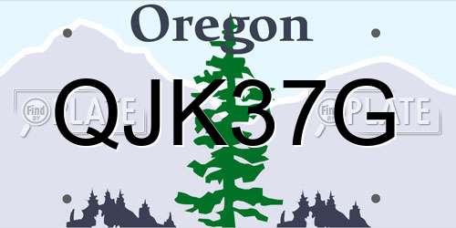 QJK37G Oregon License Plate