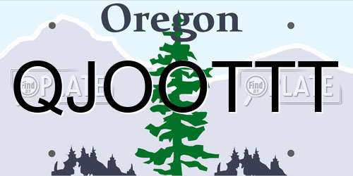 QJOOTTT Oregon License Plate