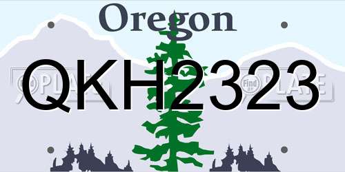 QKH2323 Oregon License Plate