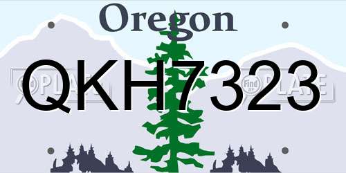 QKH7323 Oregon License Plate