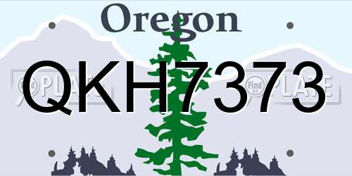 QKH7373 Oregon License Plate
