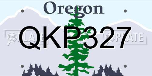 QKP327 Oregon License Plate
