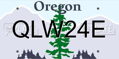 QLW24E Oregon License Plate