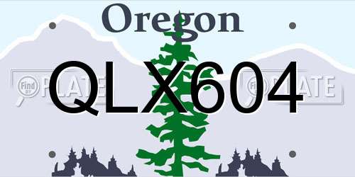 QLX604 Oregon License Plate